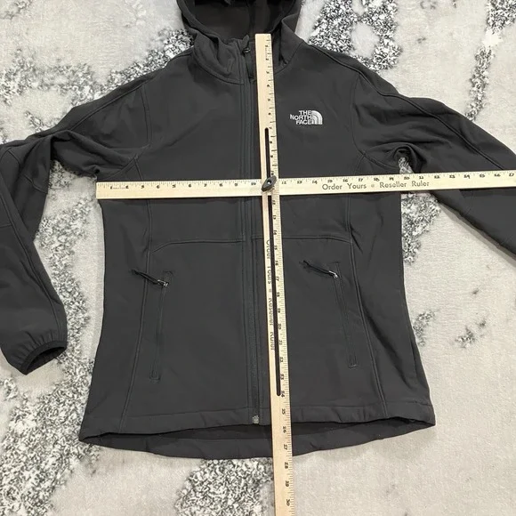 The North Face Softshell Jacket Womens Black Hooded Full Zip Lightweight - Picture 4 of 10